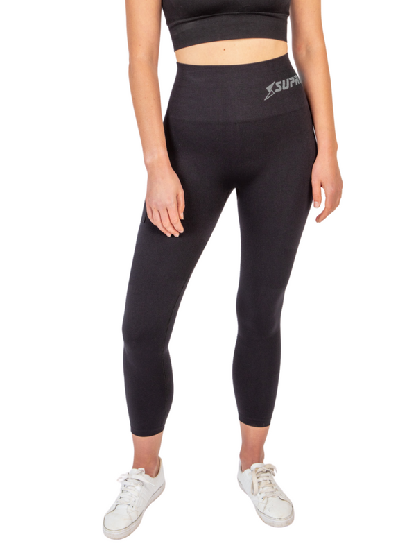 Patented Coretech® Kathy Body Mapped 7/8 Power RUNNING Leggings with Pocket -Black/Navy/Blue