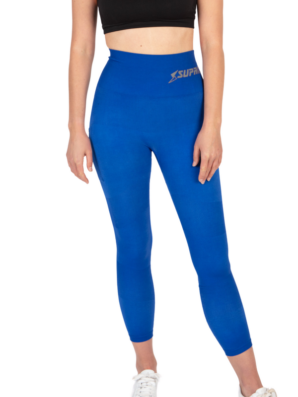 Patented Coretech® Kathy Body Mapped 7/8 Power RUNNING Leggings with Pocket -Black/Navy/Blue