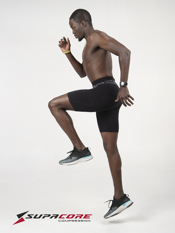 Short de compression CORETECH® Lionel breveté pour hommes pour les blessures à l'aine, aux ischio-jambiers, à l'OP, à la hanche et à l'instabilité pelvienne.
