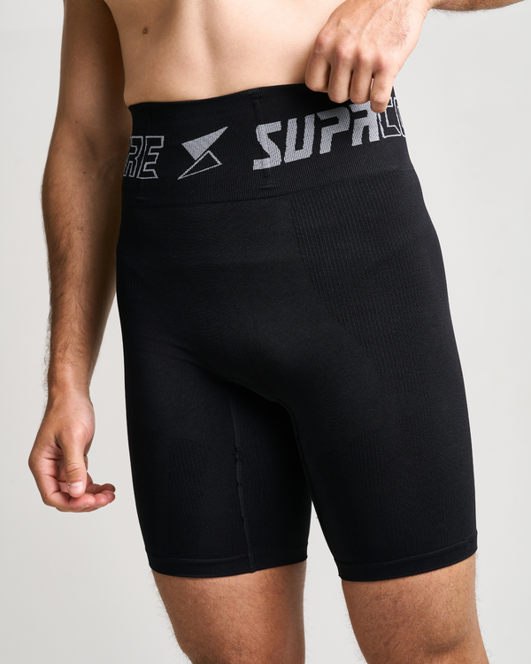 Short de compression CORETECH® Lionel breveté pour hommes pour les blessures à l'aine, aux ischio-jambiers, à l'OP, à la hanche et à l'instabilité pelvienne.
