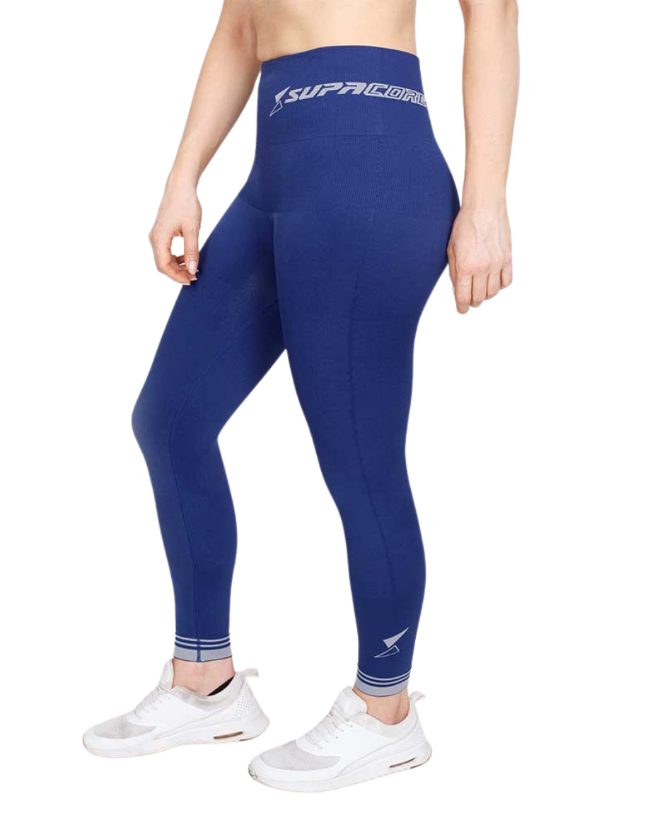 Patented Blue postpartum Compression Tights, Medical womens Leggings  hamstring – Supacore