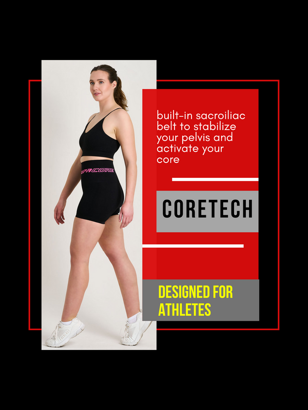 Patentierte Mary CORETECH® Sport-Regenerations- und Postpartum-Kompressionsshorts für Damen 