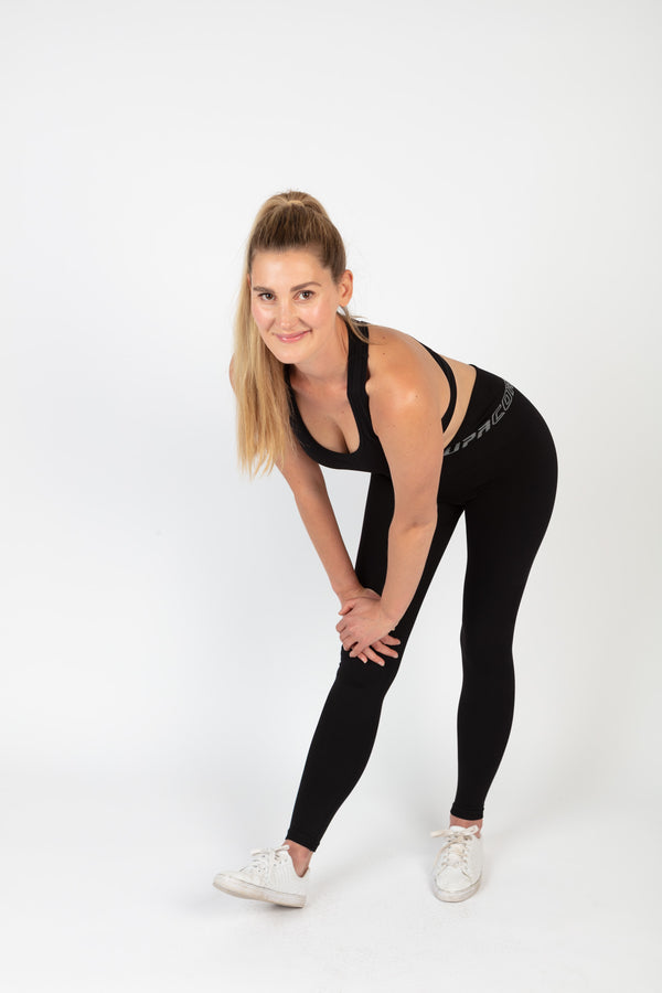 Patented Coretech® Kathy body mapped 7/8 power running leggings with P –  Supacore