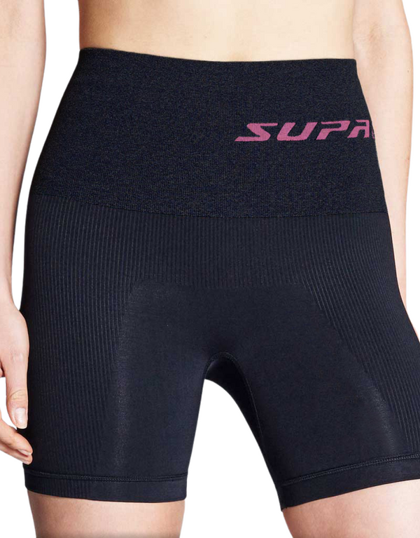 SUPACORE Women's Abdominal Support Postpartum Compression Shorts- Seamless,  SI Belt Hip Stability, Joint Muscle Tummy Support Black at  Women's  Clothing store