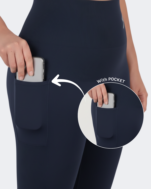 Patented POTs CORETECH® Midnight blue 7/8 Leggings with Pocket
