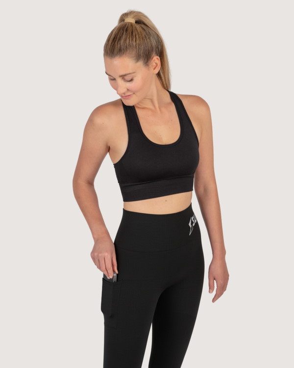 POTS XTRA Black Medical Grade Patented  leggings with Pocket and reinforced waistband