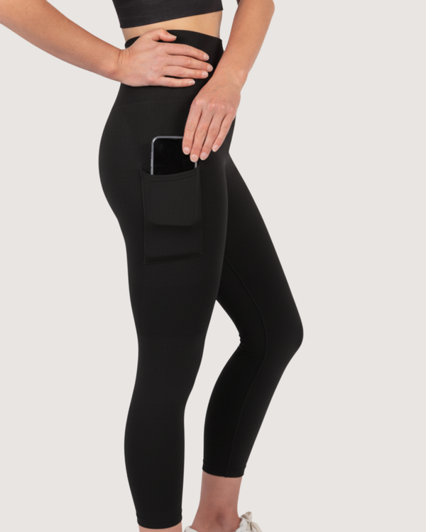POTS XTRA Black Medical Grade Patented  leggings with Pocket and reinforced waistband