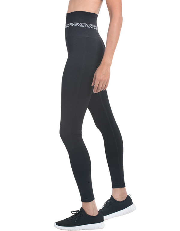 Compression Tights after C Section, High Waisted Black Compression