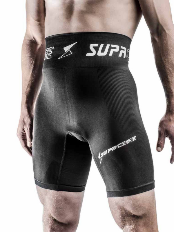 Short de compression CORETECH® Lionel breveté pour hommes pour les blessures à l'aine, aux ischio-jambiers, à l'OP, à la hanche et à l'instabilité pelvienne. 