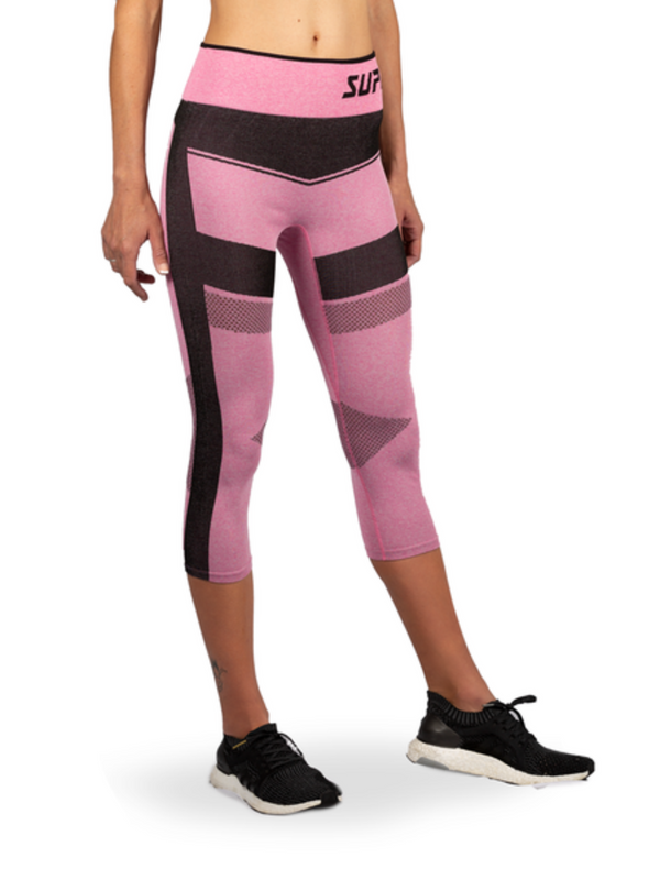 Women's Compression Mesh Capri Leggings