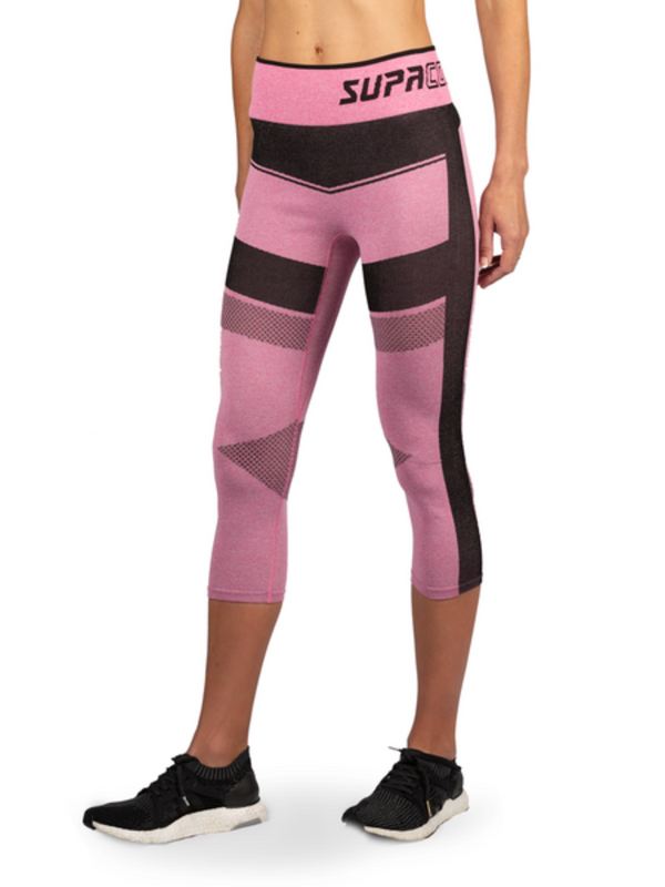 Women's Compression Mesh Capri Leggings