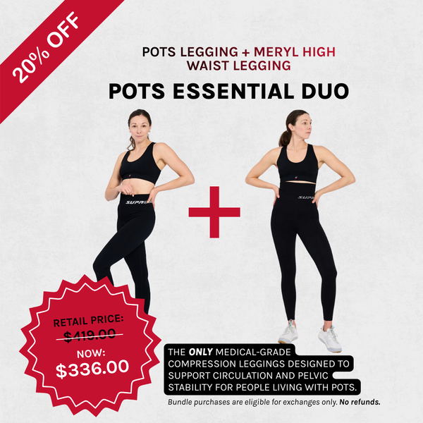 POTS Medical Grade Patented leggings + Meryl POTS Extra High Waisted compression leggings Bundle