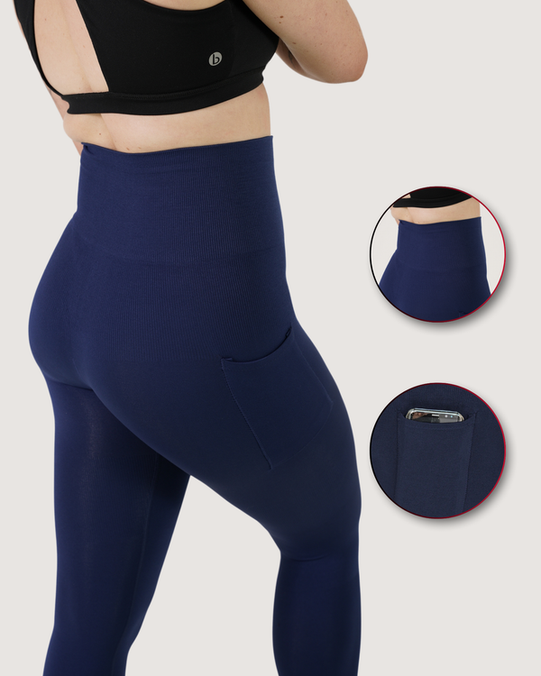 Legging de récupération sportive / compression post-partum breveté Anne CORETECH (avec poche)