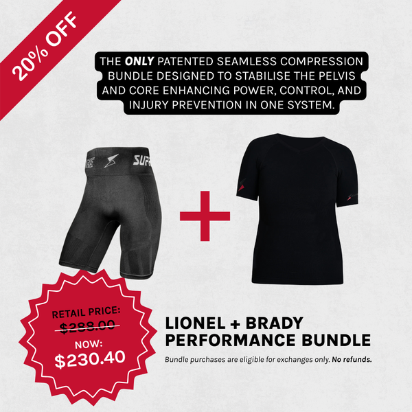 Patented MEN'S Coretech® Lionel Compression Shorts + Supa X® Short Sleeved Brady Performance Top Bundle