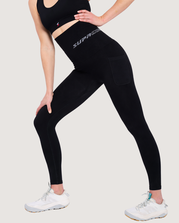 Patented Meryl POTS Extra High Waisted compression leggings with Pocket