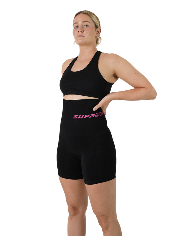 Patentierte CORETECH® Postpartum-Kompressionsshorts mit extra hoher Taille für Damen von Nina 