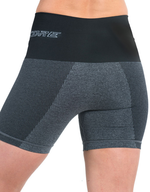 Patented women's CORETECH® Sports performance/ Recovery and Postpartum Compression Shorts
