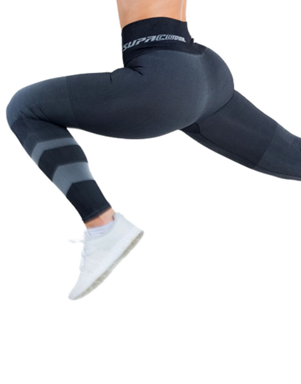 Blue Womens postpartum Compression Tights, Black/blue High waisted  Maternity Medical – Supacore
