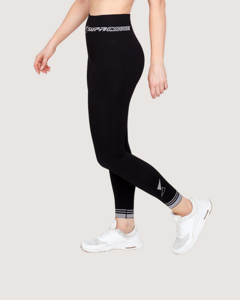 Blue Womens postpartum Compression Tights, Black/blue High waisted Blue Womens postpartum Compression Tights, Black/blue High waisted