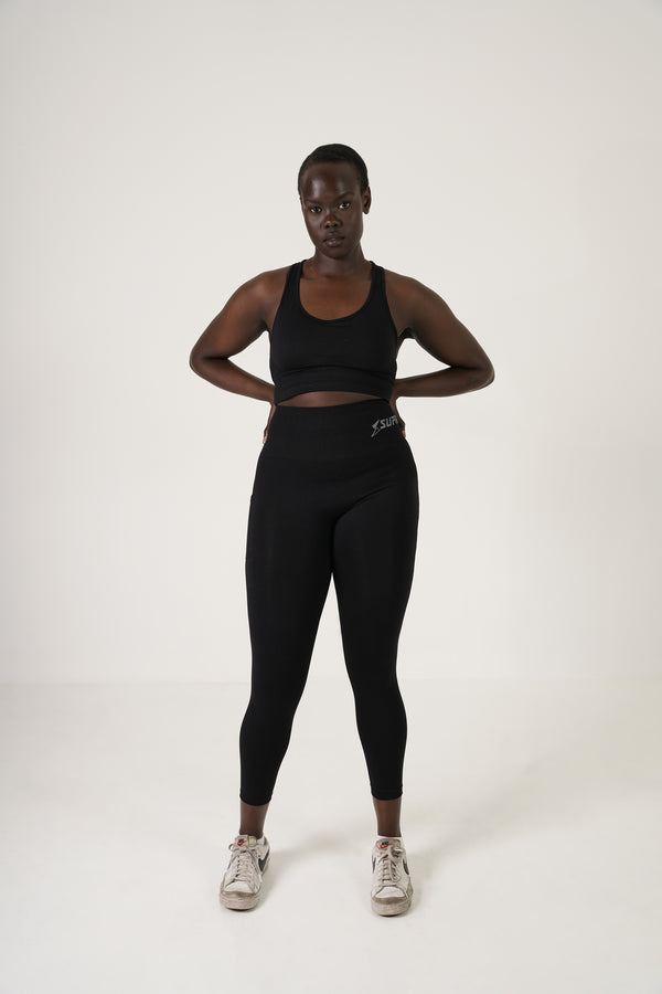 Legging de récupération sportive / post-partum 7/8 breveté Charlotte CORETECH® avec poche