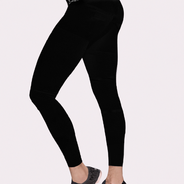 Patented Coretech® Kathy body mapped 7/8 power running leggings with Pocket -Black