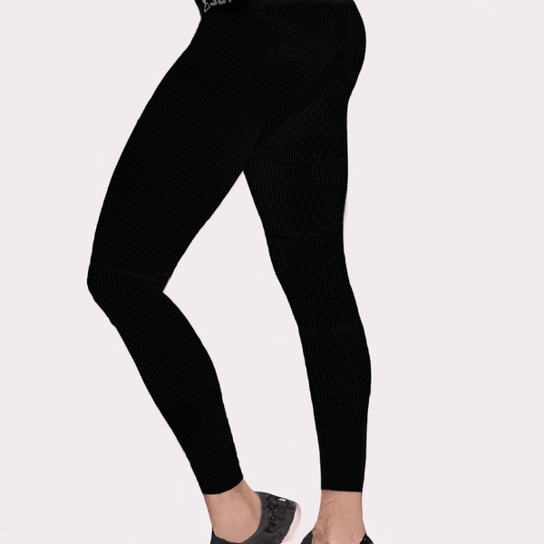 Legging de course breveté Coretech® Kathy body mappé 7/8 avec poche - Noir