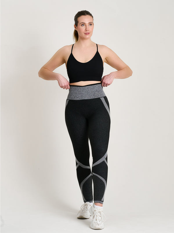 Wende-Trainings-Capri-Leggings für Damen 