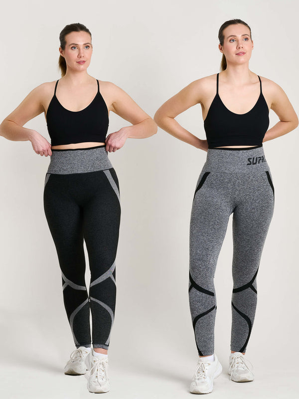 Wende-Trainings-Capri-Leggings für Damen 