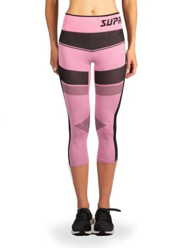 Women's Compression Mesh Capri Leggings