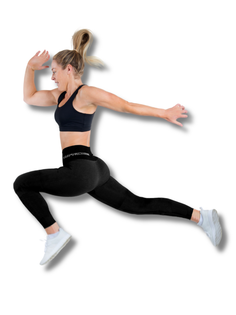 Patented Coretech® Kathy Body Mapped 7/8 Power RUNNING Leggings with Pocket -Black/Navy/Blue
