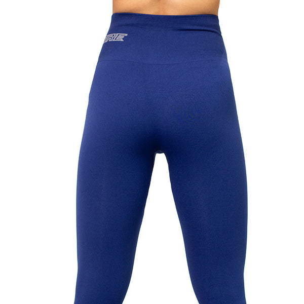 Blue Womens postpartum Compression Tights, Black/blue High waisted