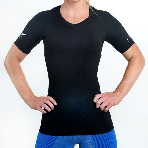 Women's Short Sleeve body mapped Compression Top