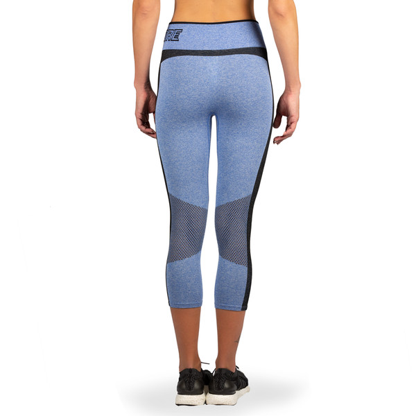 Legging de course Capri en maille de compression pour femmes 