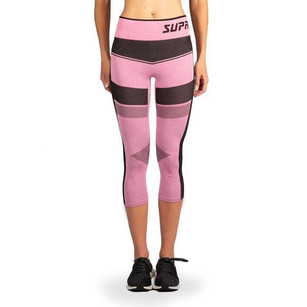 Legging de course Capri en maille de compression pour femmes 